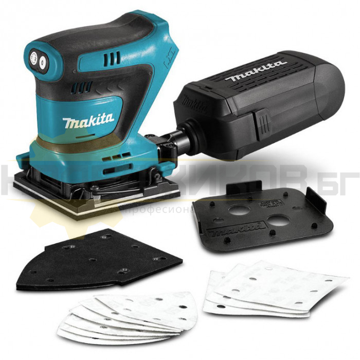 Акумулаторен виброшлайф MAKITA DBO480Z SOLO, 18V, 22000-28000 об/мин., 112х102 мм - 