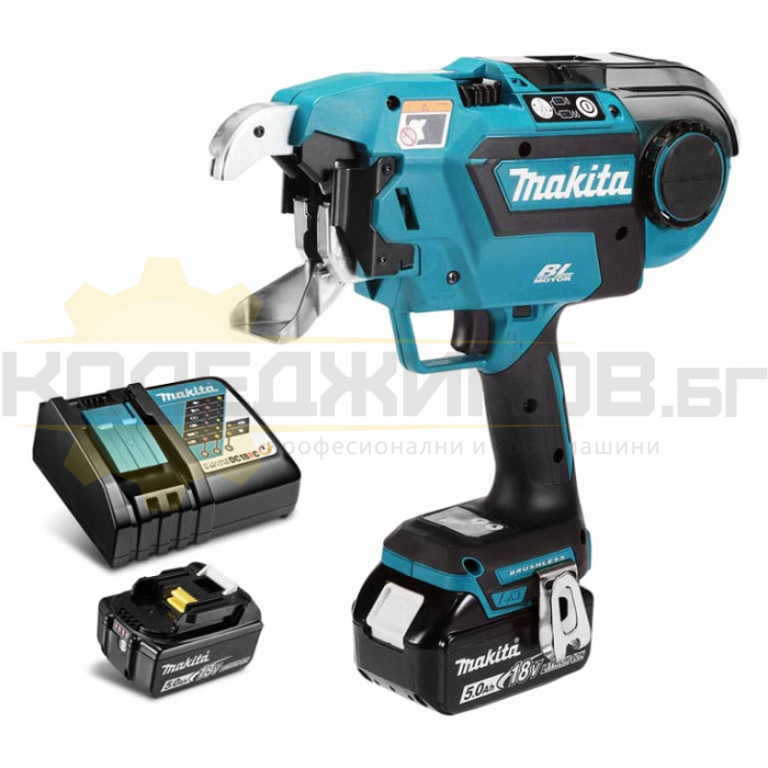 Акумулаторна машина за връзване на арматура MAKITA DTR181RTE Set, 18V, 2x5 Ah, 0.8 мм - 