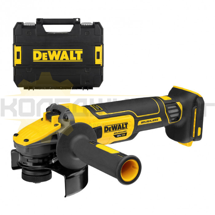 Акумулаторен ъглошлайф DeWALT DCG409VSNT-XJ SOLO, 18V, 125 мм., 3000-9000 об/мин - 