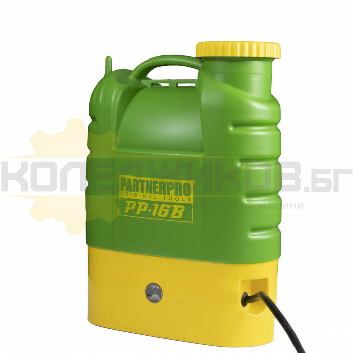 Акумулаторна пръскачка PARTNERPRO PP-16B, 12V, 8 Ah, 5.5 bar, 16 л - 