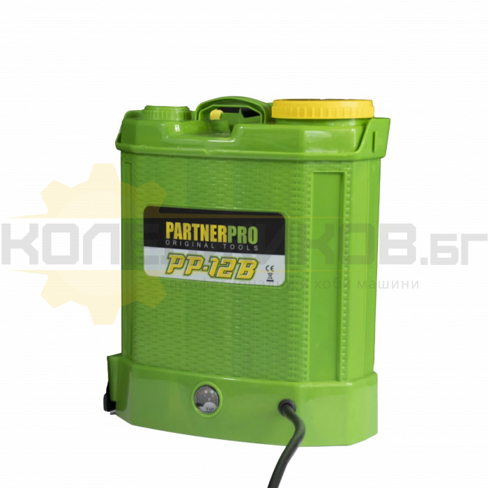 Акумулаторна пръскачка PARTNERPRO PP-12B, 12V, 8 Ah, 5.5 bar, 12 л - 