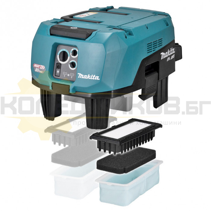 Акумулаторна прахосмукачка MAKITA VC006GMZ01 SOLO, 40+40V, 3700 л/мин., 180 mbar, 40 л - 