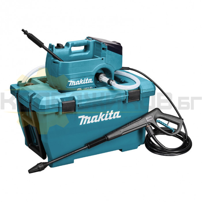 Акумулаторна водоструйка MAKITA DHW080ZK,18+18V, 80 bar, 330 л/час - 