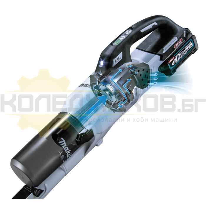 Акумулаторна прахосмукачка MAKITA CL003GZ SOLO, 40V, 100W, 200 mbar, 1000 л/мин., 0.25 л - 