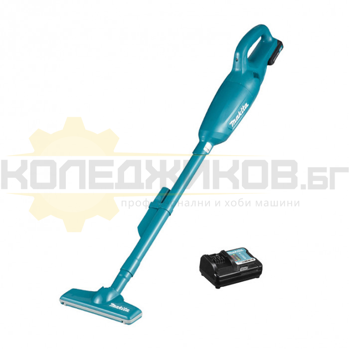 Акумулаторна прахосмукачка MAKITA CL106FDWA Set, 12V, 2 Ah, 19W, 1300 л/мин., 26 mbar, 0.6 л - 