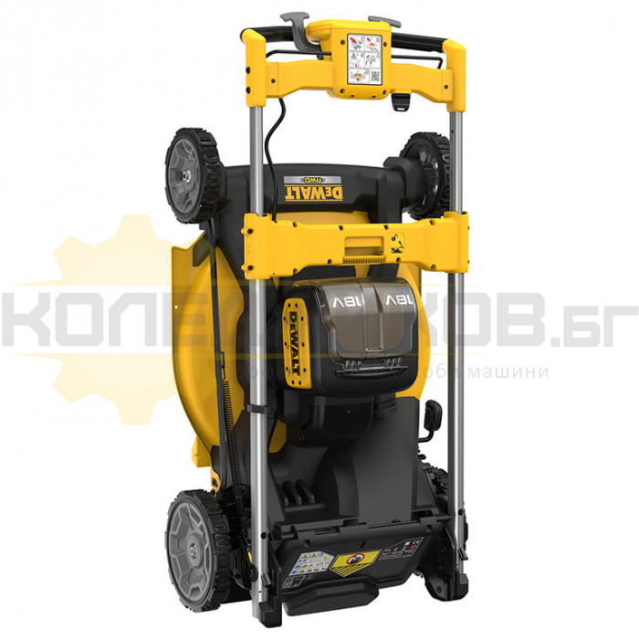 Акумулаторна косачка за трева - самоходна DeWALT DCMWSP156W2-QW Set, 2x18V, 2x8 Ah, 53 см., 67 л - 