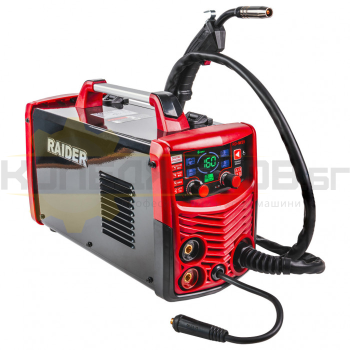 Инверторен електрожен - MIG/MAG, TIG и MMA RAIDER RD-IW39, 5.4kW, 160 A, 1.6-4 мм - 