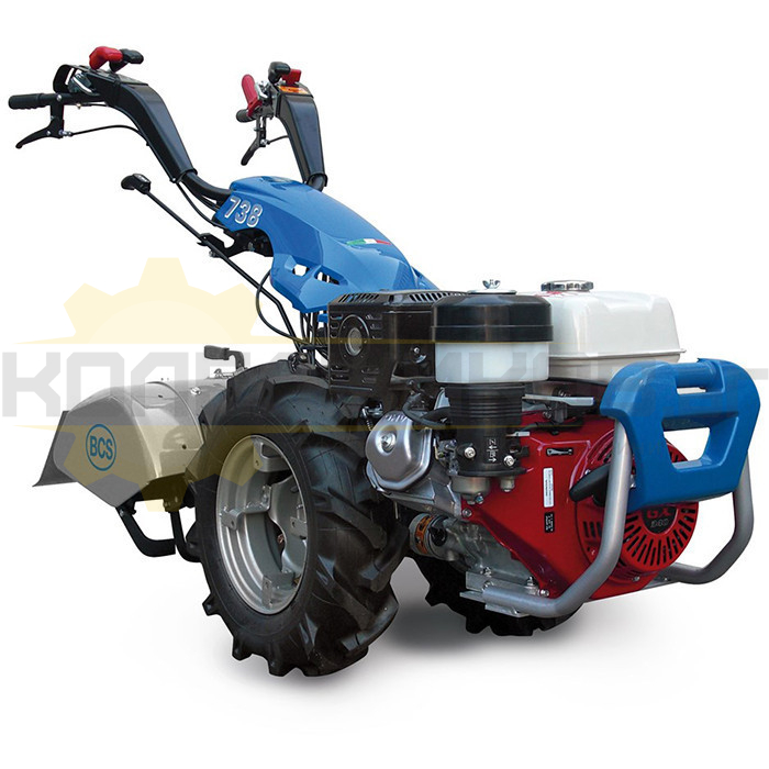 Мотоблок BCS 738 POWERSAFE REVERSIBLE / E Start - Honda GX270, 270 куб.см., 8.6 к.с., 66 см - 