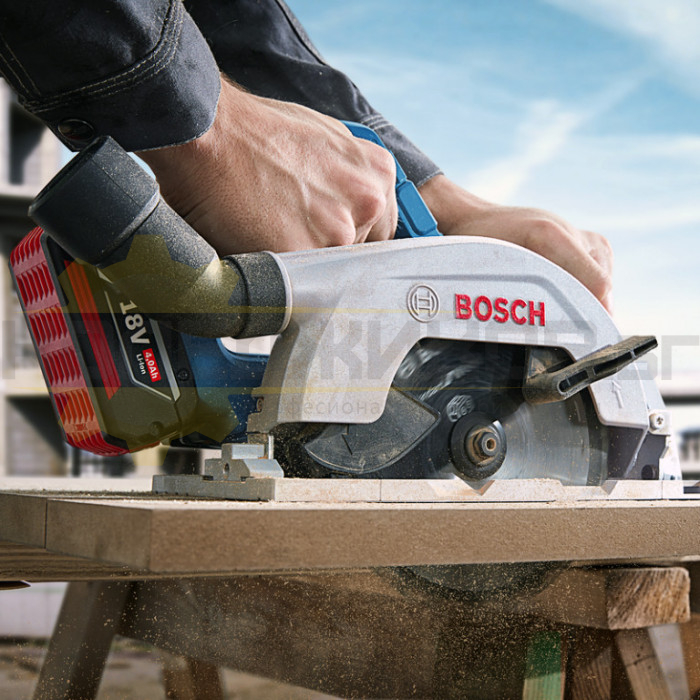 Акумулаторен ръчен циркуляр BOSCH GKS 185-Li Set, 18V, 5 Ah, 165 мм., 5000 об/мин - 