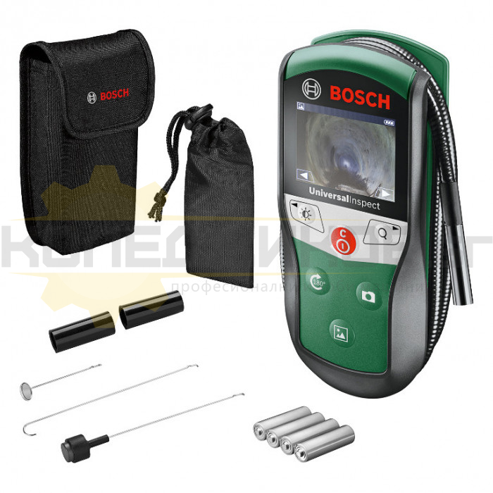 Инспекционна камера за тръби и канали BOSCH UniversalInspect, ф 8 мм., 0.95 м - 