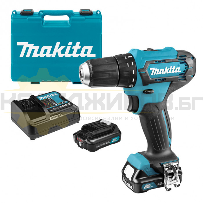 Акумулаторен винтоверт MAKITA DF333DSAE Set, 12V, 2x2 Ah, 30 Nm, 1700 об/мин - 