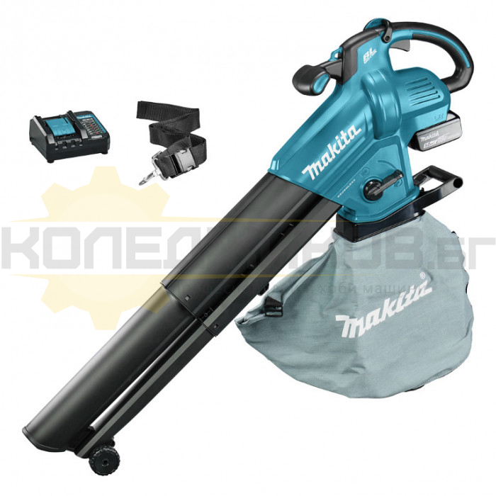 Акумулаторна духалка за листа - листосъбирач MAKITA DUB187T001 Set, 18V, 5 Ah, 64 м/сек - 