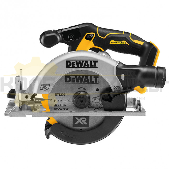 Акумулаторен ръчен циркуляр DeWALT DCS565P2-QW Set, 18V, 2x5 Ah, 165 мм., 4950 об/мин - 