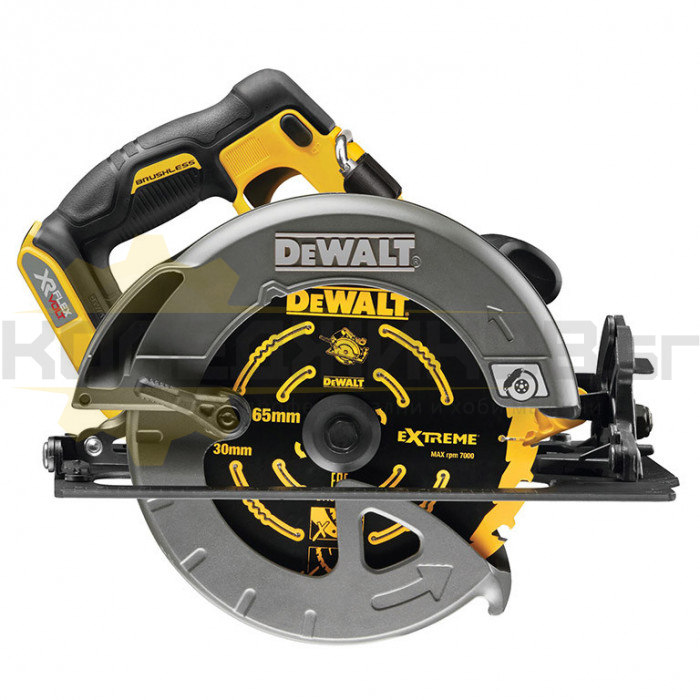 Акумулаторен ръчен циркуляр DeWALT DCS578N-XJ SOLO, 54V, 190 мм., 5800 об/мин - 