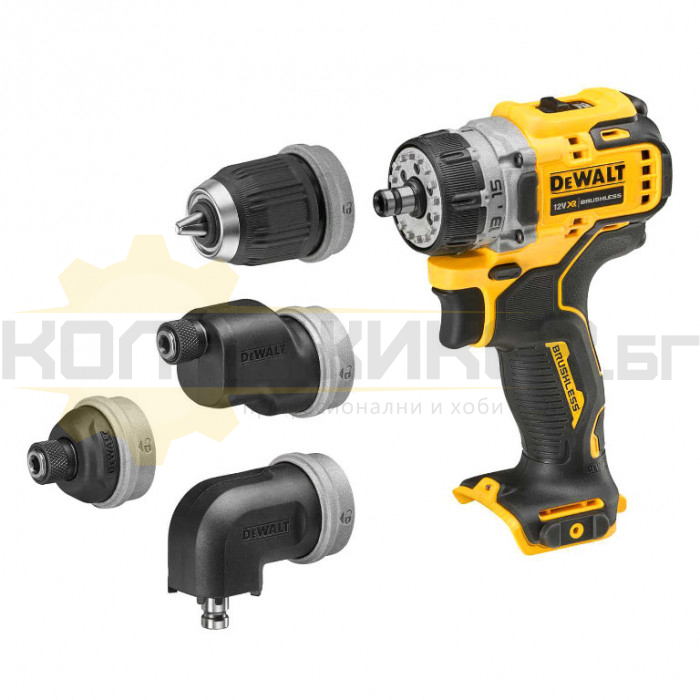 Акумулаторен винтоверт DeWALT DCD703NT-XJ SOLO, 12V, 57.5 Nm, 1500 об/мин - 