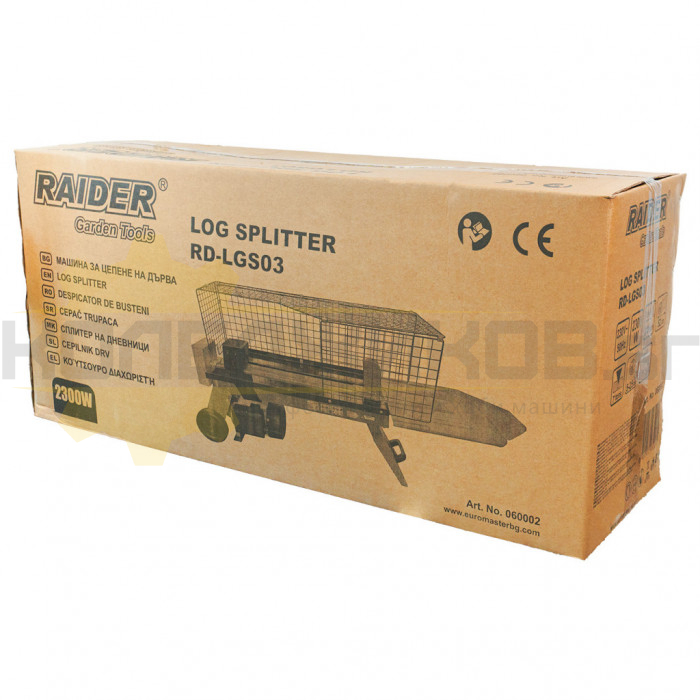 Електрическа цепачка за дърва RAIDER RD-LGS03, 2300W, 7 тона, 2800 об/мин., 50-250 мм - 