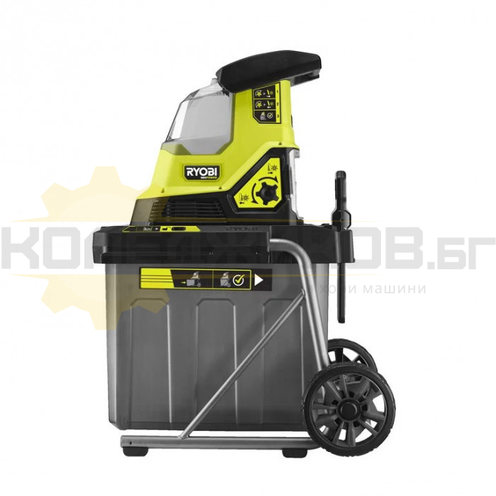 Акумулаторна дробилка за клони RYOBI RY36SHX40-0 SOLO, 36V, 40 мм, 55 л - 