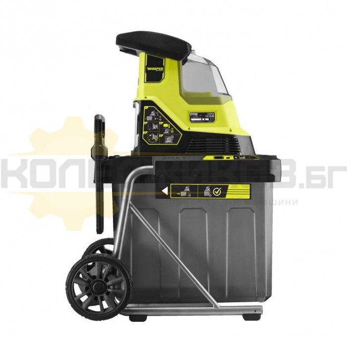 Акумулаторна дробилка за клони RYOBI RY36SHX40-0 SOLO, 36V, 40 мм, 55 л - 