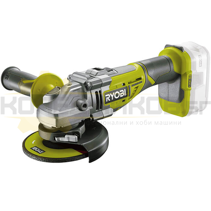 Акумулаторен ъглошлайф RYOBI R18AG7 Set, 2x5 Ah, 125 мм., 11000 об/мин - 