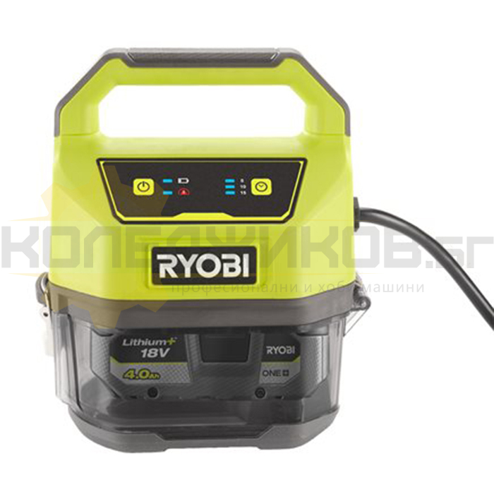 Акумулаторна потопяема помпа за чиста и леко замърсена вода RYOBI RY18SPA Set, 18V, 2.5 Ah, 70 л/мин., 8 м - 