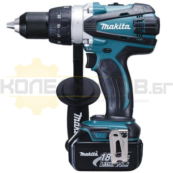 Акумулаторен винтоверт MAKITA DDF458RFJ, 18V, 58-91Nm, 2х3.0Ah + куфар - 