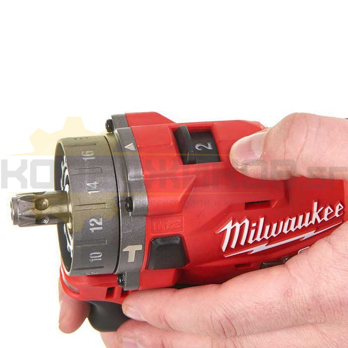 Акумулаторен винтоверт - ударен MILWAUKEE M12FPDX-202X, 12V, 2x2 Ah, 44 Nm, 1700 об/мин., 25500 уд/мин - 