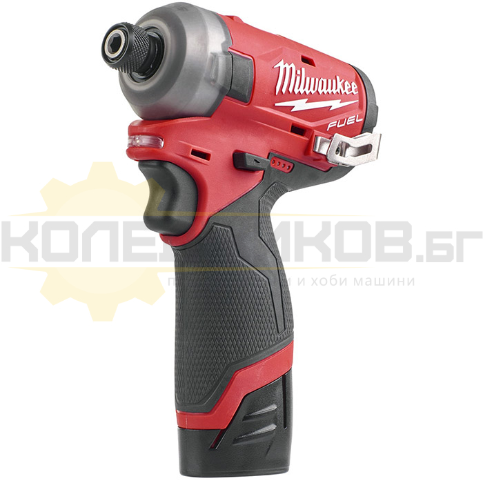 Акумулаторен винтоверт - ударен MILWAUKEE M12 FQID-202X, 12V, 2x2 Ah, 50 Nm, 3200 об/мин., 3400 уд/мин - 