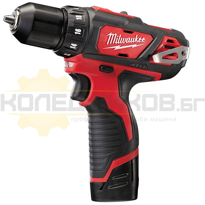 Акумулаторна бормашина/винтоверт MILWAUKEE M12 BDD-202X, 12V, 2x2 Ah, 30 Nm, 1500 об/мин - 