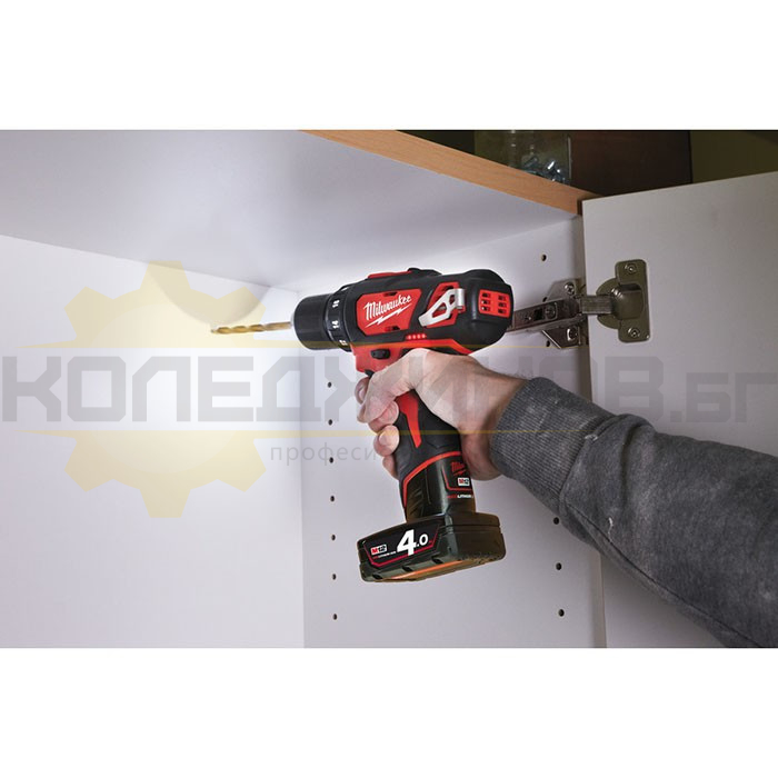 Акумулаторна бормашина/винтоверт MILWAUKEE M12 BDD-202X, 12V, 2x2 Ah, 30 Nm, 1500 об/мин - 