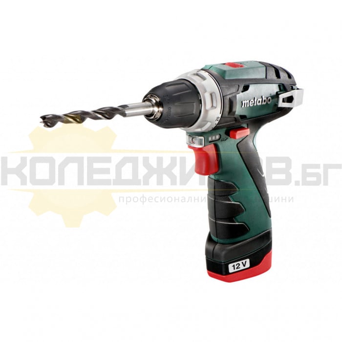 Акумулаторен винтоверт METABO POWERMAXX BS BASIC Set II, 12V, 2x2 Ah, 34 Nm, 360-1400 об/мин - 