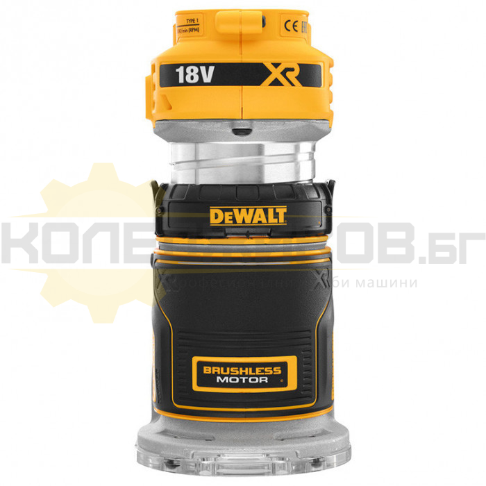 Акумулаторна оберфреза DeWALT DCW600N SOLO, 18V, 16000-25500 об./мин., 6-8 мм - 