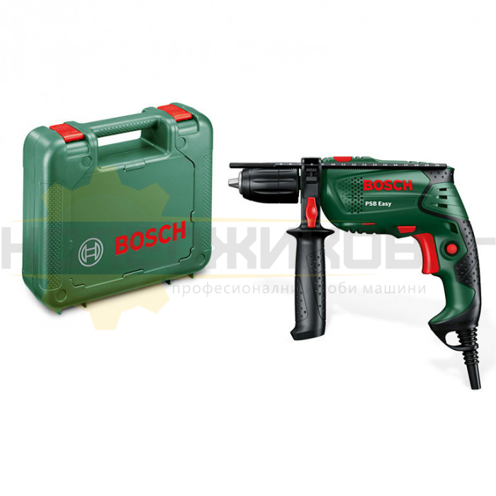 Електрическа бормашина - ударна BOSCH PSB Easy, 500W, 50-3000 об/мин., 33000 уд/мин - 