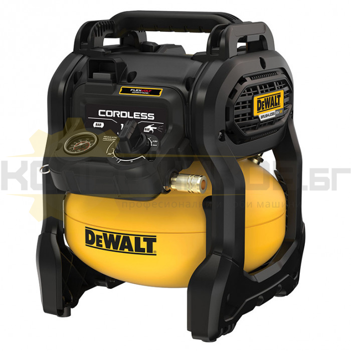 Акумулаторен компресор за въздух DeWALT DCC1018N SOLO, 18V, 8.6 bar, 48 л/мин., 10 л - 