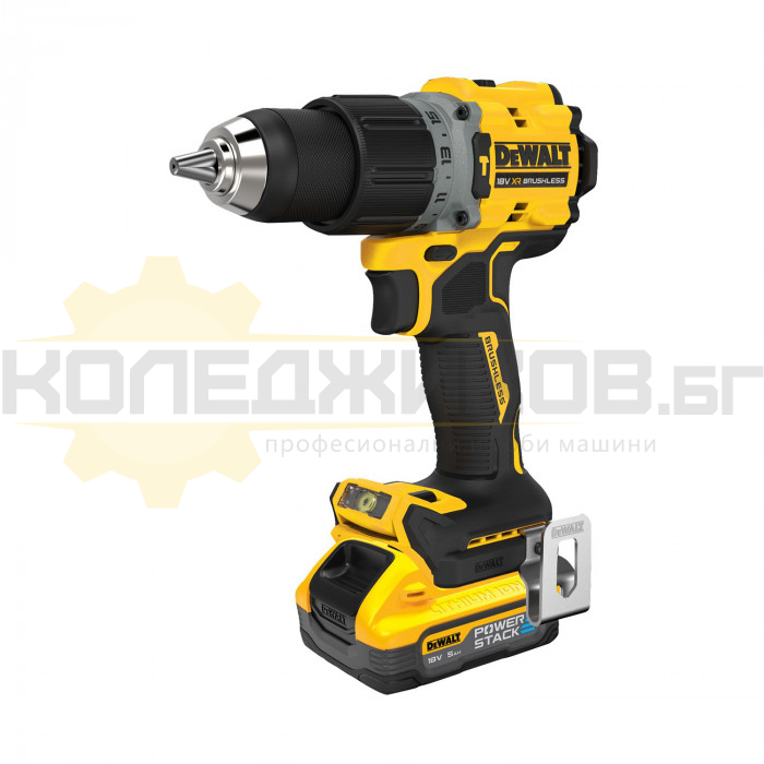 Комплект акумулаторен ударен винтоверт и гайковерт DCD805+DCF850 DeWALT DCK2050H2T, 18V, 2x5 Ah - 