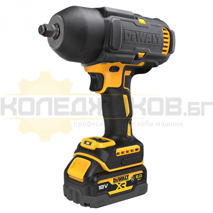 Акумулаторен ударен гайковерт DeWALT DCF900P2G Set, 18V, 2x5 Ah, 1898 Nm, 2300 об/мин., 2200 уд/мин - 