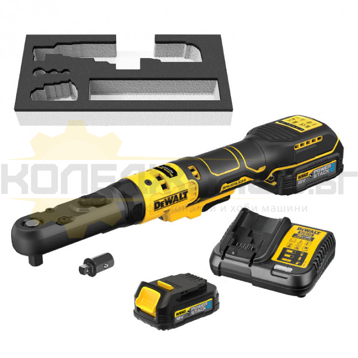 Акумулаторна тресчотка DeWALT DCF510E2G-QW Set, 18V, 2x1.7 Ah, 102 Nm, 300 об/мин - 