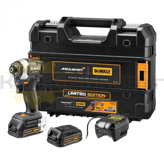 Акумулаторен винтоверт - ударен DeWALT DCF85ME2GT-QW Set, 18V, 2x1.7 Ah, 205 Nm, 3250 об/мин., 3800 уд/мин - 