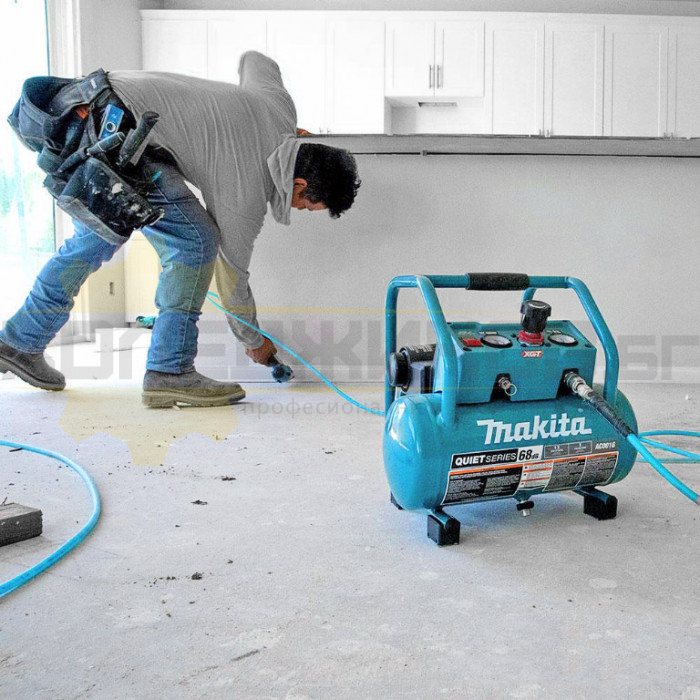 Акумулаторен компресор за въздух MAKITA AC001GZ SOLO, 40V, 9.3 bar, 34 л/мин., 7.6 л - 