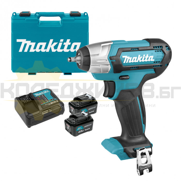 Акумулаторен ударен гайковерт MAKITA TW060DSME Set, 12V, 2x4 Ah, 60 Nm, 2600 об/мин., 3200 уд/мин - 