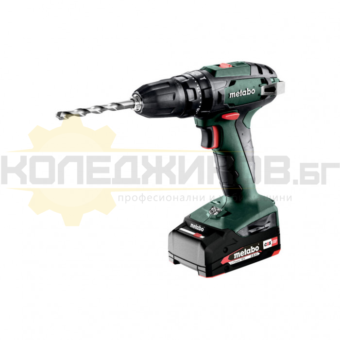 Акумулаторна бормашина / винтоверт - ударна METABO SB 18 Set, 18V, 2x2 Ah, 48 Nm, 1600 об/мин., 24000 уд/мин - 